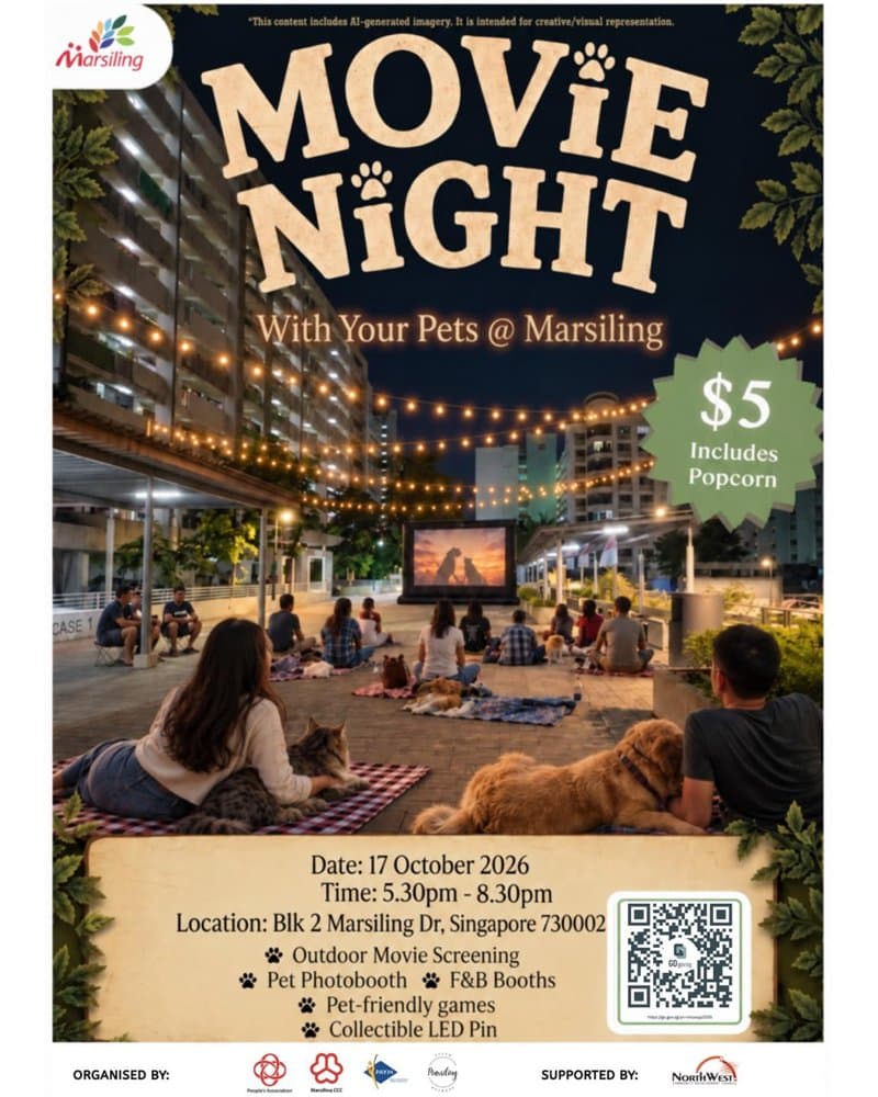 Movie Night With Your Pets (Marsiling) poster